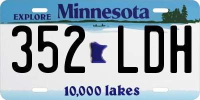 MN license plate 352LDH