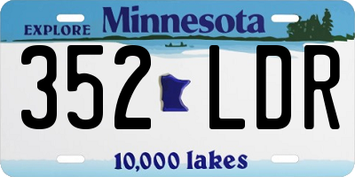 MN license plate 352LDR