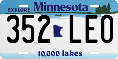 MN license plate 352LEO