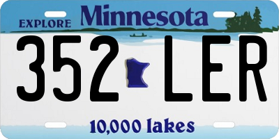 MN license plate 352LER
