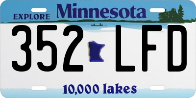 MN license plate 352LFD