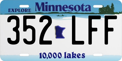 MN license plate 352LFF