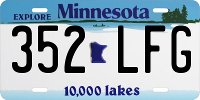 MN license plate 352LFG