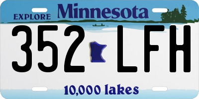 MN license plate 352LFH