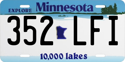 MN license plate 352LFI