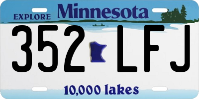 MN license plate 352LFJ