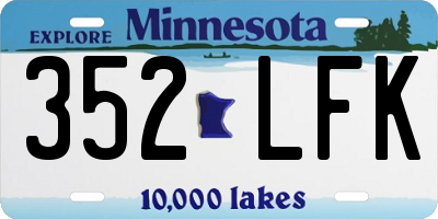 MN license plate 352LFK