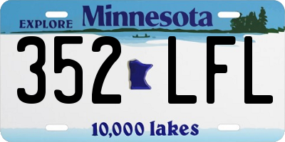 MN license plate 352LFL