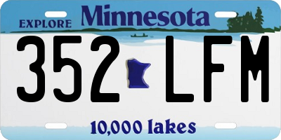 MN license plate 352LFM