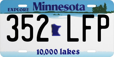 MN license plate 352LFP