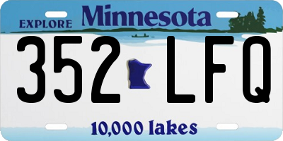 MN license plate 352LFQ