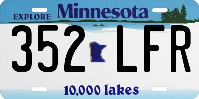 MN license plate 352LFR