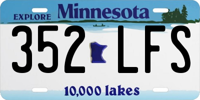 MN license plate 352LFS