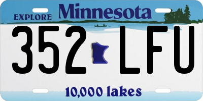 MN license plate 352LFU