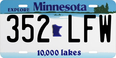 MN license plate 352LFW