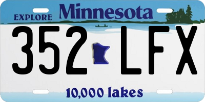 MN license plate 352LFX