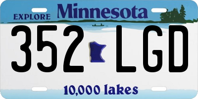 MN license plate 352LGD