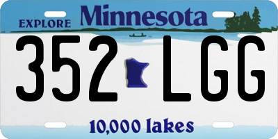 MN license plate 352LGG