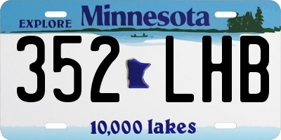 MN license plate 352LHB