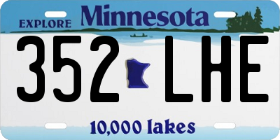 MN license plate 352LHE