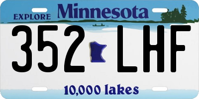 MN license plate 352LHF