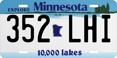 MN license plate 352LHI