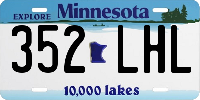 MN license plate 352LHL