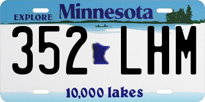 MN license plate 352LHM