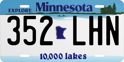MN license plate 352LHN