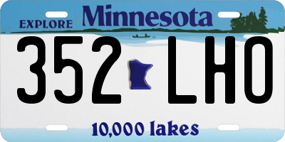 MN license plate 352LHO
