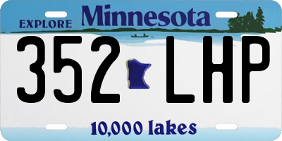 MN license plate 352LHP