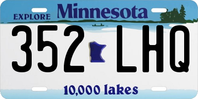 MN license plate 352LHQ