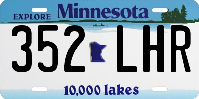 MN license plate 352LHR