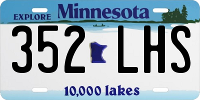 MN license plate 352LHS