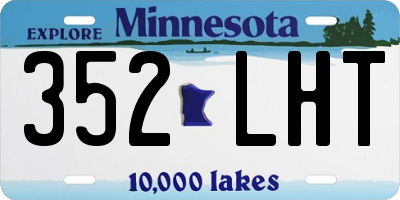 MN license plate 352LHT