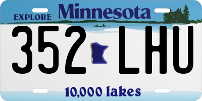 MN license plate 352LHU