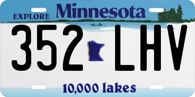 MN license plate 352LHV