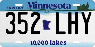 MN license plate 352LHY