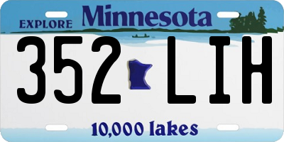 MN license plate 352LIH