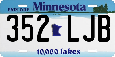 MN license plate 352LJB