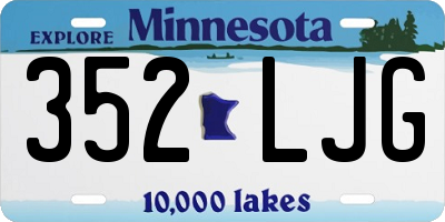 MN license plate 352LJG