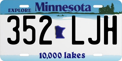 MN license plate 352LJH