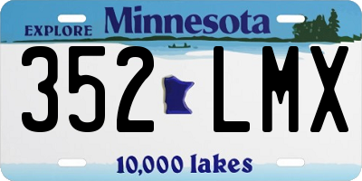 MN license plate 352LMX