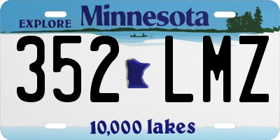 MN license plate 352LMZ