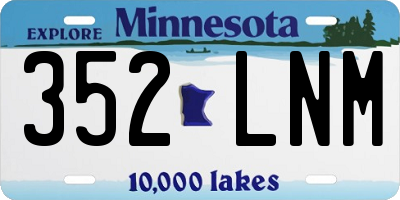 MN license plate 352LNM