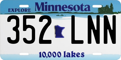 MN license plate 352LNN
