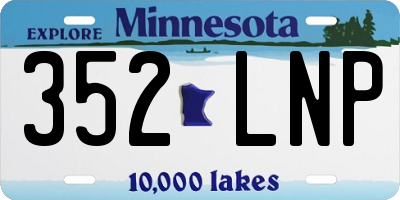 MN license plate 352LNP