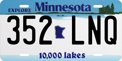 MN license plate 352LNQ