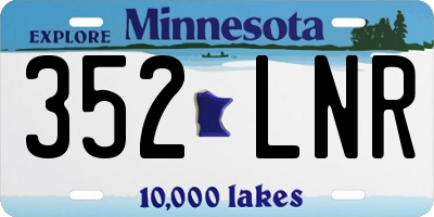 MN license plate 352LNR
