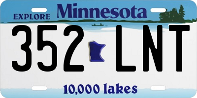 MN license plate 352LNT